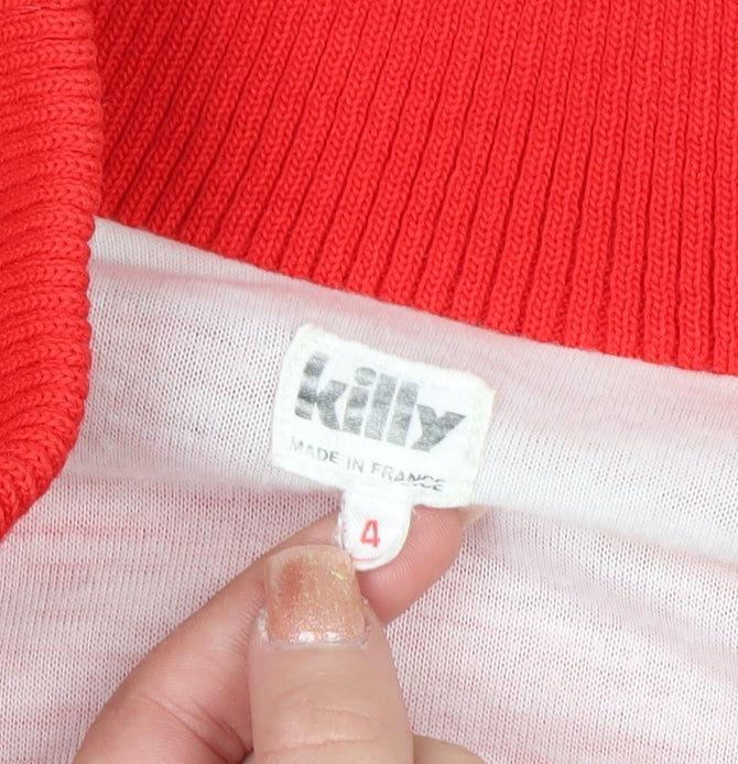 Killy Men’s Red Bomber Jacket Size L Retro Nylon Full Zip