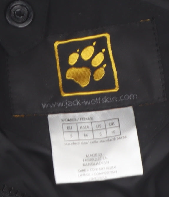 Jack Wolfskin Women's Black Waterproof Parka Coat Size 10