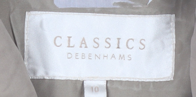 Debenhams Classics Women’s Beige Mid-Length Rain Coat Size 10