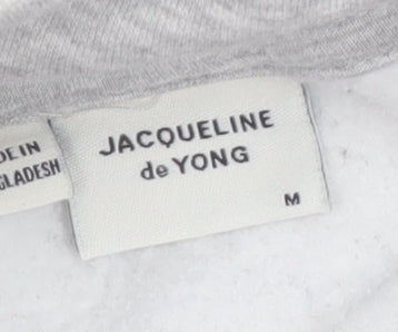 Jacqueline de Yong Women's Grey High Neck Pullover Sweatshirt Size M