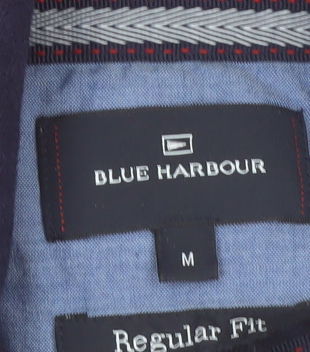 Marks & Spencer Blue Harbour Men's Red Striped Henley Sweatshirt M