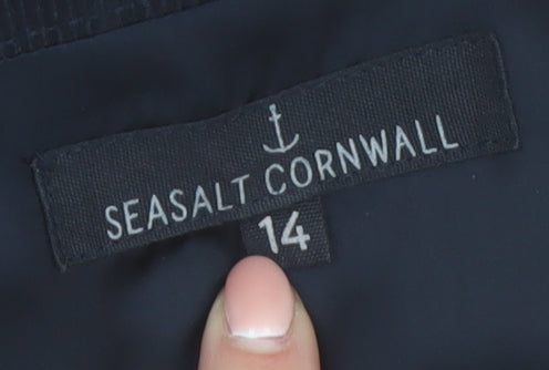 Seasalt Cornwall Women Black Cotton Pinafore Dress UK14