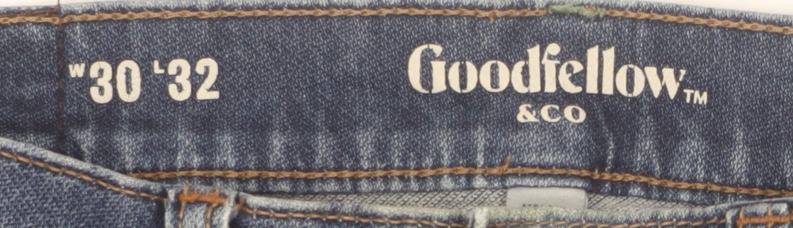 Goodfellow & Co Men's Blue Straight Leg Regular Fit Jeans 30W 32L