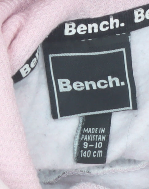 Bench Girls Pink Black Leopard Print Pullover Hoodie 9-10 Years