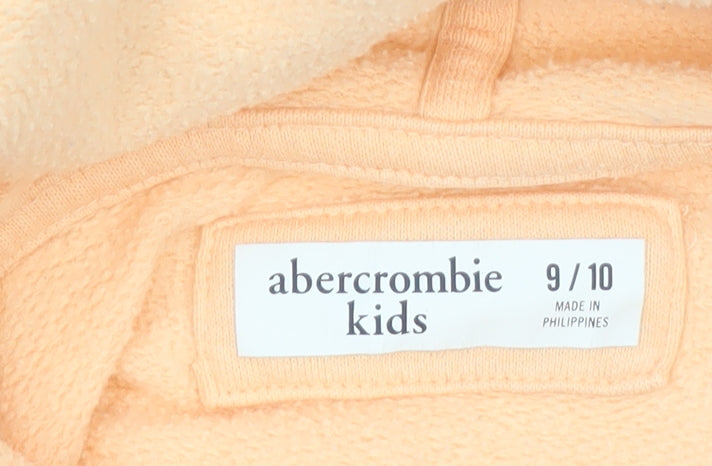 Abercrombie Kids Girls Beige Logo Pullover Hoodie 9-10 Years