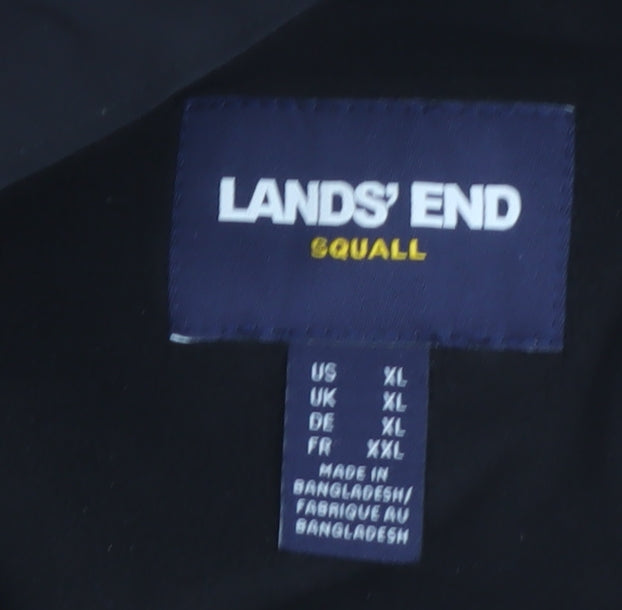 Lands' End Men's Brown XL Hooded Squall Parka Jacket