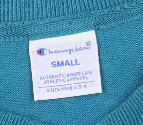 Champion Men's Blue Striped Retro Pullover Sweatshirt Size S