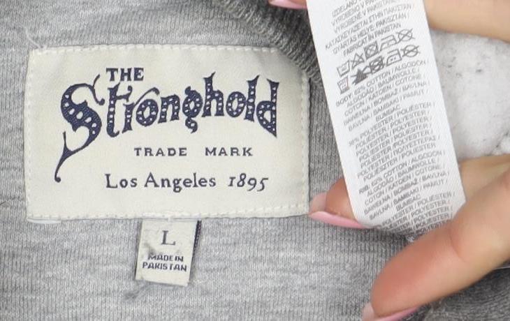 The Stronghold Men's Grey Crew Neck Sweatshirt L Cotton Blend Pullover