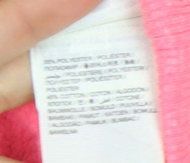 Superdry Women Pink Pullover Hoodie Small Orange Label Casual Style