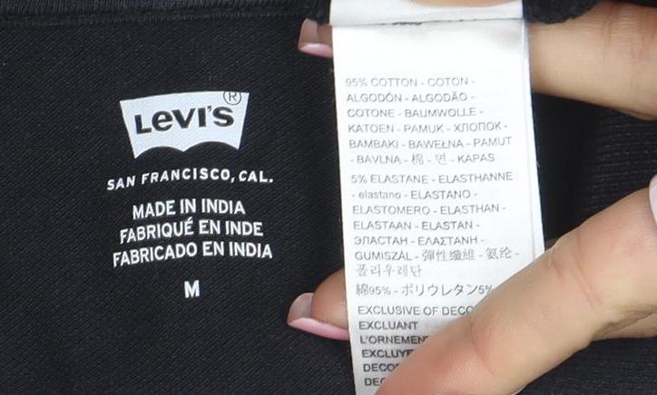 Levi's Women's Black Collared Short Sleeve Polo Shirt Size M