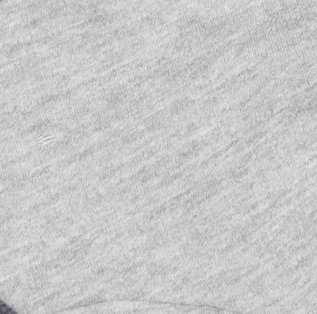 Pull&Bear Men Grey S Pullover Hoodie 1991 Graphic Logo Cotton Blend