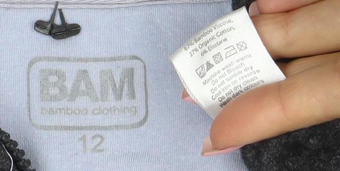 BAM Men's Grey 1/4 Zip Bamboo Sweatshirt Size M