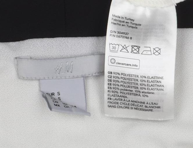 H&M Women’s White Off Shoulder Ruffle Blouse Size S