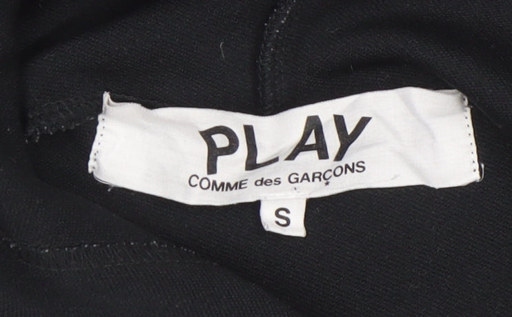Comme des Garçons Play Men's Black Pullover Hoodie S with Heart Logo