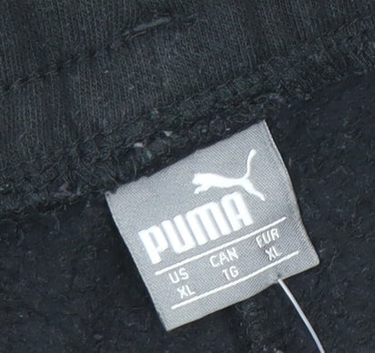 Puma Women Black XL Jogger Activewear Trousers with Drawstring Waist