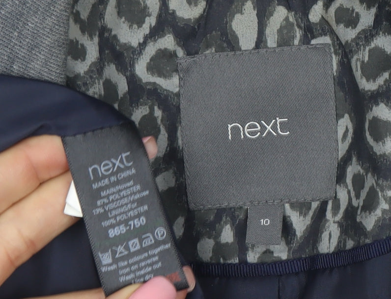 Next Women Grey Size 10 Tailored Suit Jacket Blazer Classic Fit