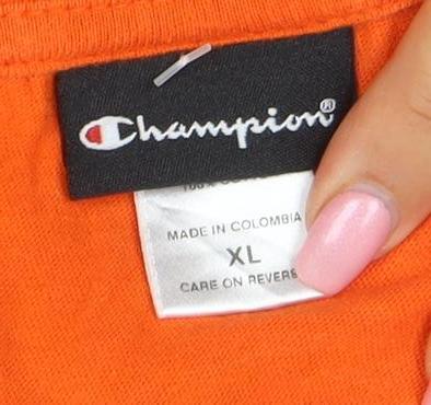 Champion Womens Orange Boise State XL Short Sleeve Cotton T-Shirt