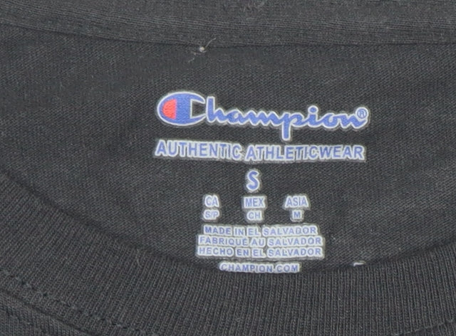 Champion Men's Black Marine Corps Long Sleeve T-Shirt Size S