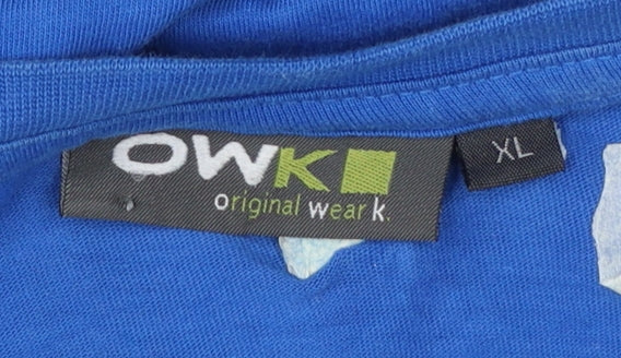 OWK Men's Blue Graphic Print Sport Tech XL T-Shirt
