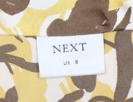 Next Women’s Yellow Floral Cowl Neck Sleeveless Blouse UK 8