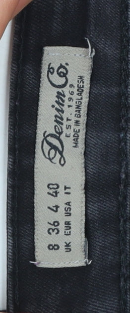 Denim Co Womens Black Skinny Jeans Size 8 Slim Fit Stretch