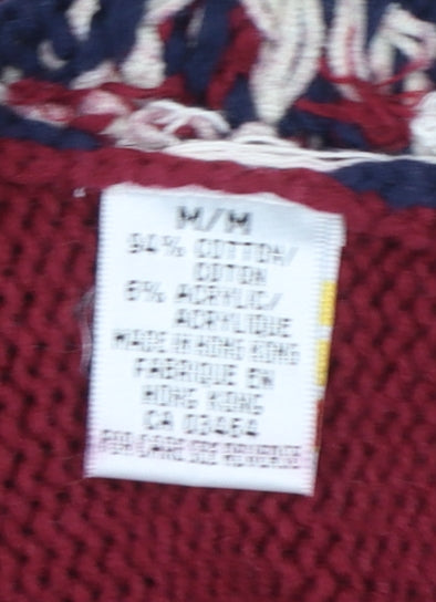 Ricki's Women Multicoloured Fair Isle Cotton High Neck Jumper M