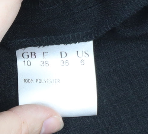 Jacques Vert Women Black Size 10 Long Sleeve Blazer Coat
