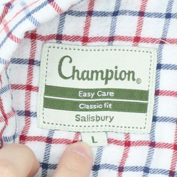 Champion Men's Multicoloured Check Classic Fit Button-Up Shirt L