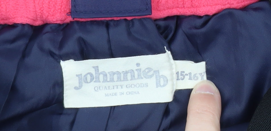 Johnnie B Teens Blue Waterproof Lined Snow Pants 15-16Y Adjustable
