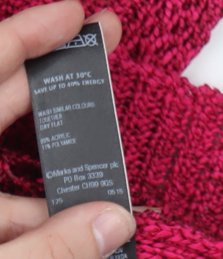 Marks and Spencer Women’s Pink Sleeveless Knit Pullover Jumper Size 16