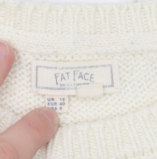 FatFace Women’s Multicoloured Wool Blend Striped Jumper UK 12