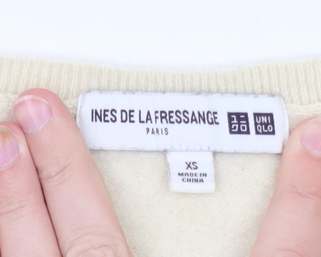 Ines de la Fressange Uniqlo Women’s Ivory XS Wool Cardigan