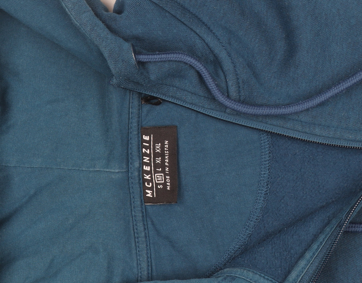 McKenzie Men's Blue Full Zip Hoodie Size M Hooded Sweatshirt