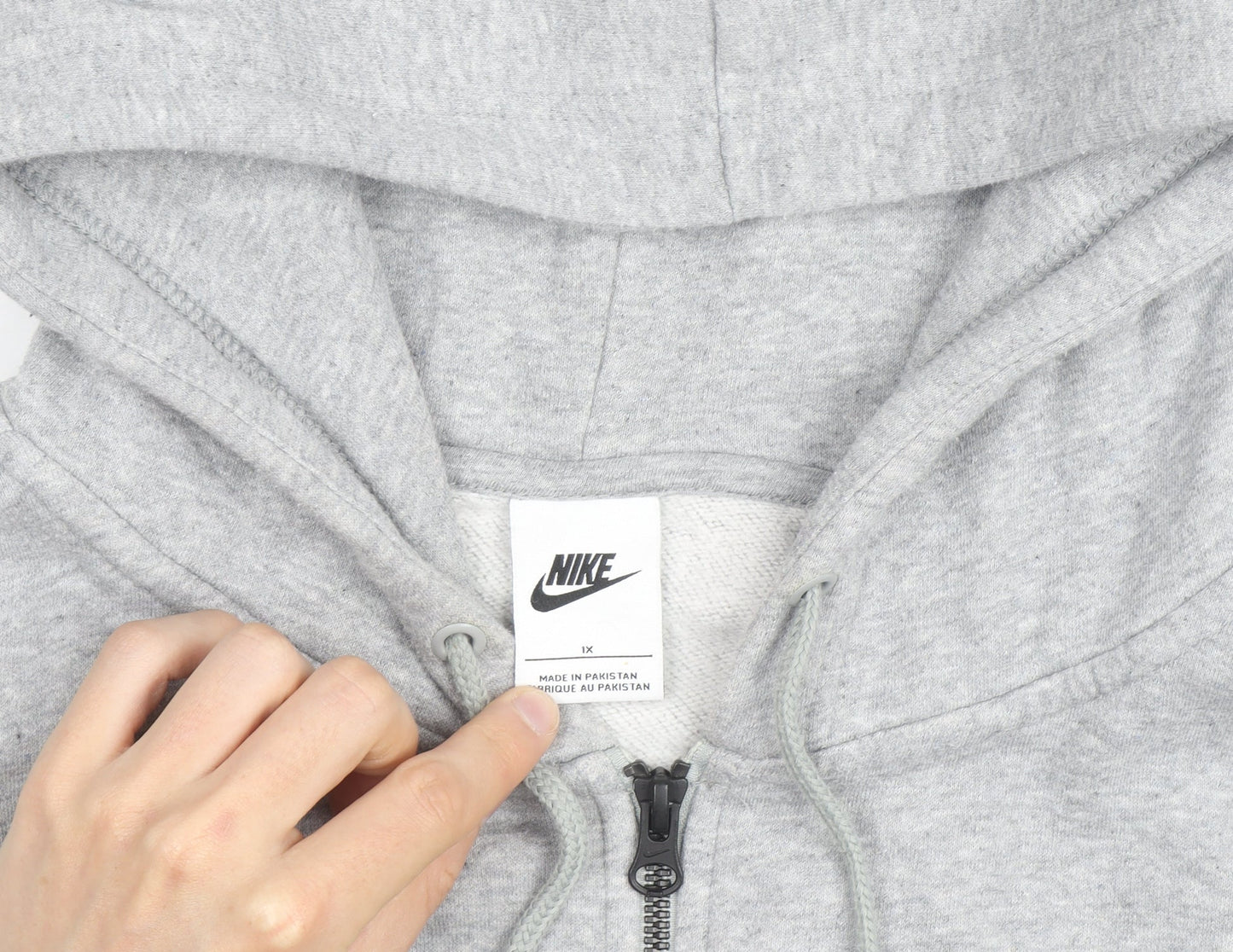 Nike Men's Grey Full Zip Hoodie XL Fleece Sportswear