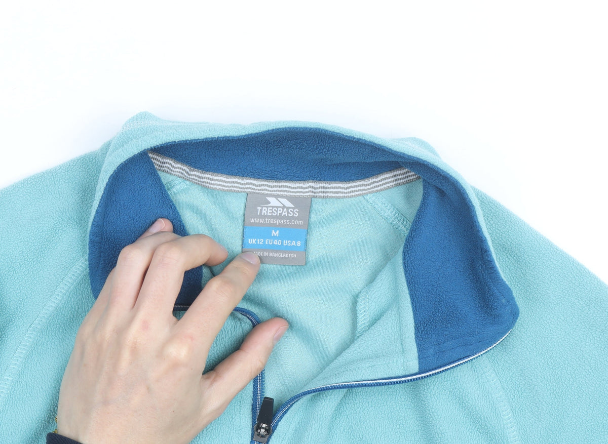 Trespass Womens Blue Fleece Pullover Sweatshirt UK 12 Medium
