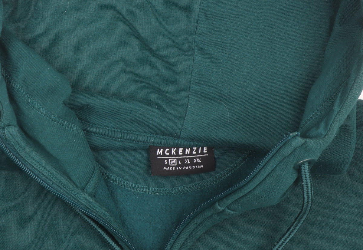 McKenzie Men’s Green Full Zip Hoodie Size M Regular Fit
