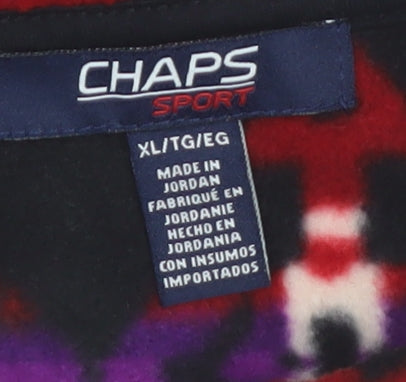 Chaps Womens Multicoloured Fleece Zip Waistcoat XL Aztec Pattern