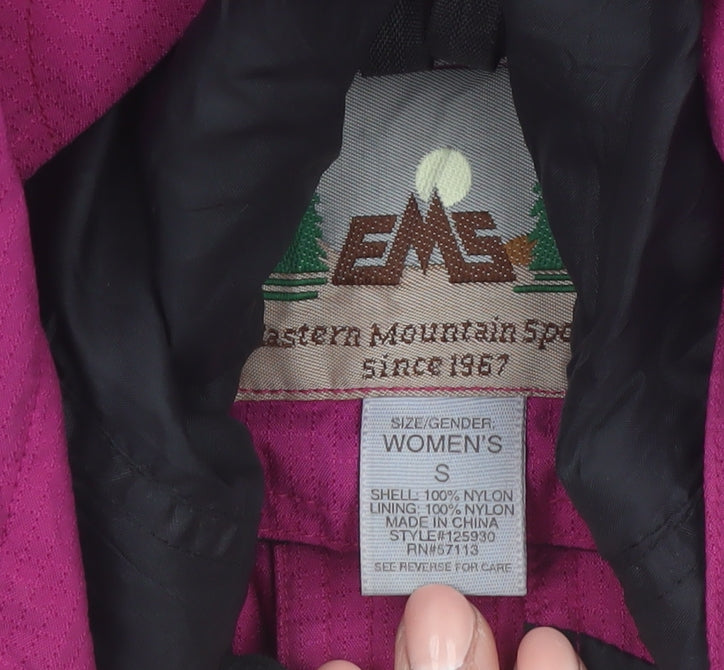 Eastern Mountain Sports Women's Pink Black Hooded Anorak Jacket Size S