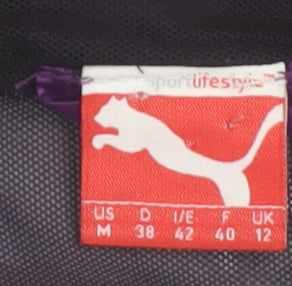 Puma Women's Purple Hooded Windbreaker Jacket Size 12