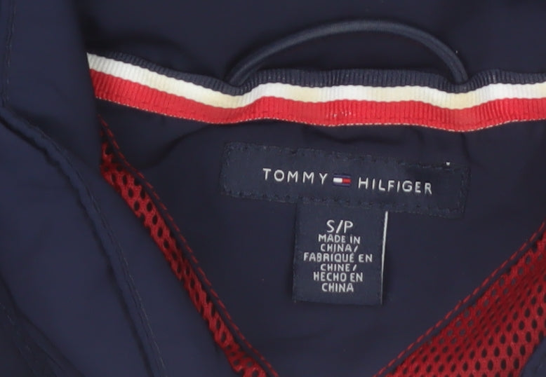 Tommy Hilfiger Women's Blue Bomber Jacket Size S Full Zip Lightweight