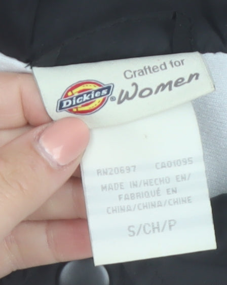 Dickies Womens Black Nylon Coach Jacket S Casual Workwear Style