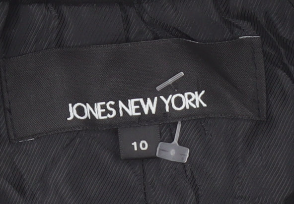Jones New York Women's Black Size 10 Belted Trench Coat