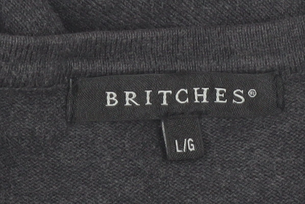 Britches Men's Grey Argyle V-Neck Cotton Jumper Vest L