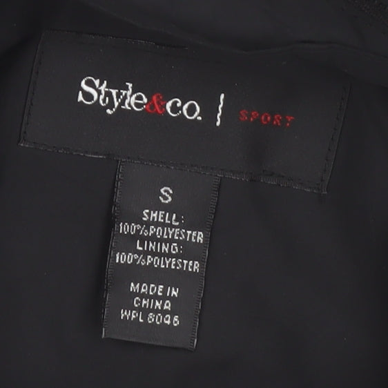 Style & Co. Women’s Black Hooded Mid-Length Anorak Jacket Size S