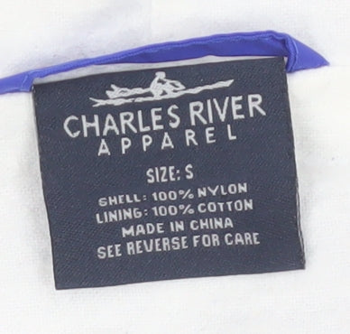 Charles River Apparel Men's Blue Anorak Windproof Hooded Jacket Size S