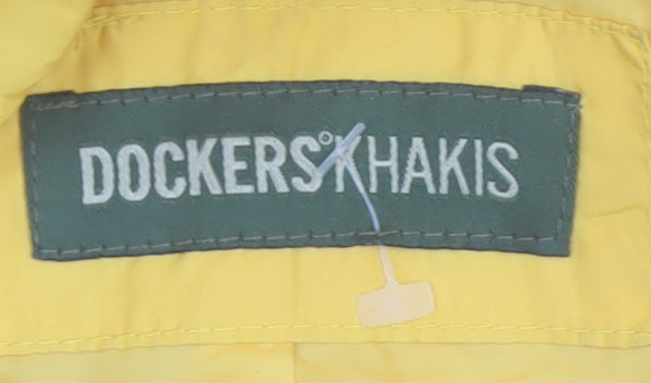 Dockers Womens Yellow XL Windbreaker Lightweight Jacket