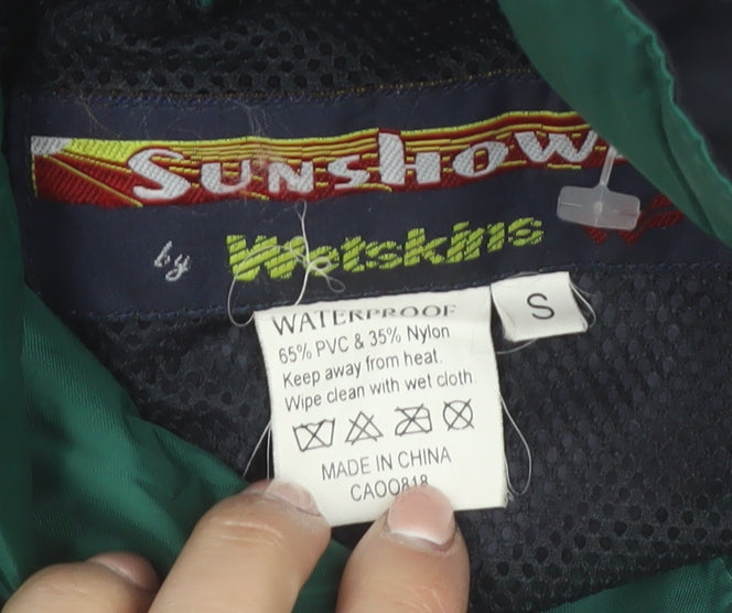 Wetskins Men's Blue Waterproof Hooded Rain Jacket Size S