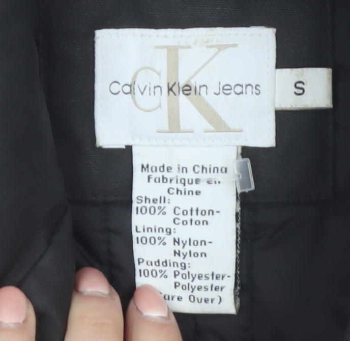 Calvin Klein Jeans Men's Black Cotton Pea Coat Size S