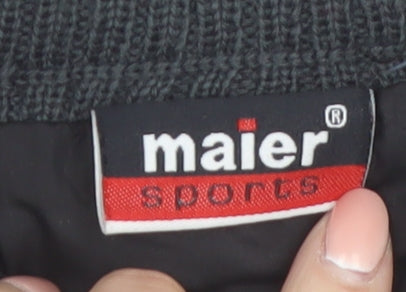 Maier Sports Men’s Grey Fair Isle Wool Blend 1/2 Zip Jumper 2XL