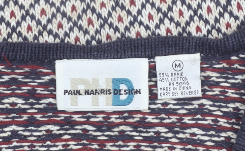 Paul Harris Design Women’s Multicoloured V-Neck Fair Isle Knit Jumper M